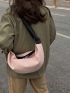 Minimalist Hobo Bag Zipper Large Capacity