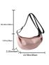 Minimalist Hobo Bag Zipper Large Capacity