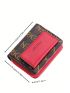 Letter Graphic Small Wallet With Zipper Multi-Function