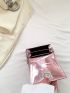 Mini Square Bag Crocodile Embossed Flap For Daily
