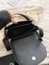 Mini Flap Saddle Bag Embossed Detail Minimalist