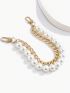 Chain Design Bag Strap Pearl Decor