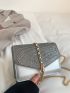 Mini Square Bag Tassel Decor Chain Strap