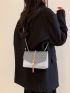 Mini Square Bag Tassel Decor Chain Strap