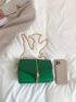 Mini Square Bag Tassel Decor Chain Strap