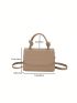 Crocodile Embossed Square Bag Mini Flap