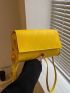 Stitch Detail Square Bag Mini Flap