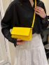 Stitch Detail Square Bag Mini Flap