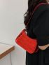 Mini Hobo Bag Crocodile Embossed Metallic Funky