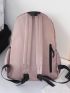 Minimalist Classic Backpack Medium Zipper Release Buckle Decor