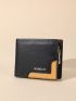 Letter Graphic Small Wallet Bifold Vintage