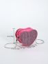 Sequin Decor Novelty Bag Mini Zipper