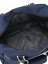 Letter Patch Decor Travel Bag Oversized Zipper