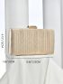 Glitter Minimalist Box Bag Small Ruched Detail