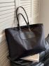 Minimalist Shoulder Tote Bag Double Handle Oversized