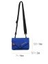 Letter Graphic Envelope Bag Mini Flap Blue Waterproof
