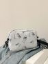 Women Pure Color Butterfly Crossbody Bag Casual All-match Ladies Mini Crossbody Bag