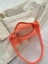 PVC Baguette Bag Funky Zipper Neon Orange
