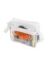 Clear Crossbody Messenger Shoulder Bag Stadium Approved, Transparent Purse With Adjustable Strap Suitable for Work, Travel, Workout, Concert or Sporting Events