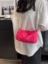 Fashion Hot Pink Bucket Bag Nylon Zipper
