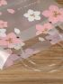 Floral Graphic PVC Square Bag Double Handle