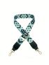 Colorblock Bag Strap Geometric Pattern Adjustable