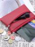 1Pc Vintage Men's Zipper Purses Coin Purse Cash Change Wallet Key Holder Money Pouch Gift For Women