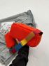 Neon Orange Square Bag With Coin Purse Funky