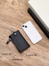 Litchi Embossed Key Case With Zipper Car Holder Case