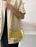 Mini Hobo Bag Crocodile Embossed Metallic Funky