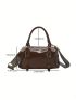 Medium Satchel Bag Double Handle Solid Color
