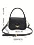 Minimalist Novelty Bag Mini Flap Black