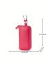 Minimalist Key Case Zipper Pink Genuine Leather