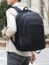 Medium Functional Backpack Solid Color