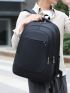 Medium Functional Backpack Solid Color