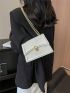 Mini Square Bag Solid Color Flap Chain Strap