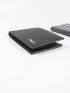Black Small Wallet Letter Detail Fold Over