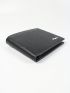 Black Small Wallet Letter Detail Fold Over