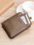 Letter Embossed Small Wallet Zipper Around