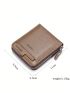 Letter Embossed Small Wallet Zipper Around