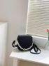 Small Shoulder Bag Solid Color Chain Decor