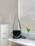 Small Shoulder Bag Solid Color Chain Decor