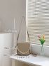 Small Shoulder Bag Solid Color Chain Decor
