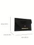 Medium Envelope Bag Crocodile Embossed Flap
