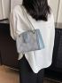 Small Square Bag Colorblock Chain Strap