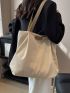 Large Shoulder Tote Bag Stitch Detail Double Handle For Daily