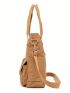 Small Shoulder Tote Bag Pocket Front Double Handle For Daily