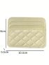 Slim Classic Card Holder Baby Pink Genuine Leather Quilted For Daily