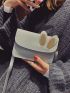 Mini Square Bag Gray Fashionable Flap For Daily