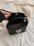 Mini Bucket Bag Metal Decor Black